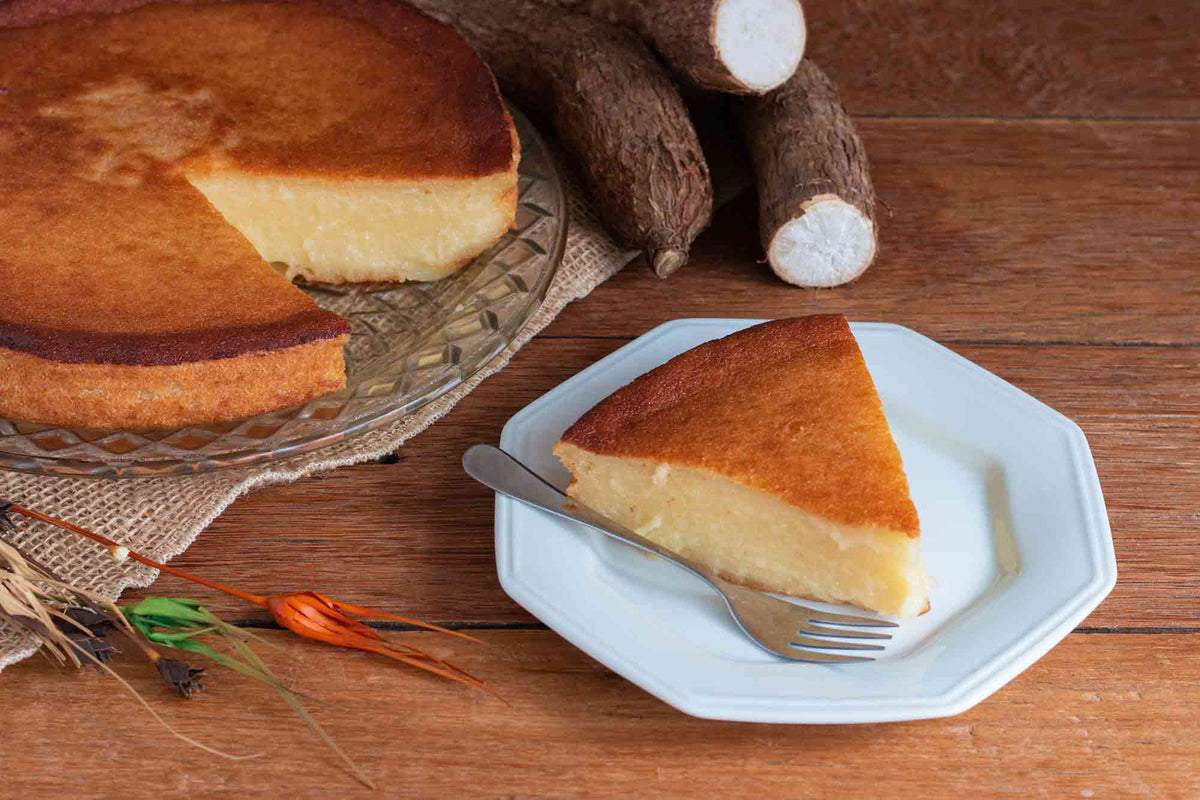 Cassava cake made with grated yuca